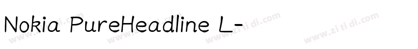 Nokia PureHeadline L字体转换